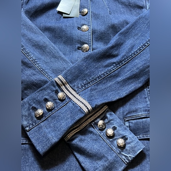 ⚡️LAUREN By RALPH LAUREN⚡️ Bluestar Military Denim Jean Jacket - Picture 9 of 12